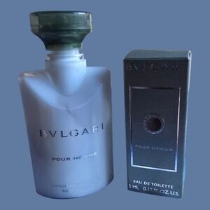 Bvlgari Pour Homme 5ml Eau De Toilette And Pour Homme Lotion Matching Scent